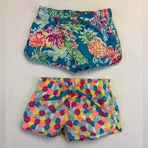 Gymboree Girls Board Shorts Swim UPF 50 Tropical Floral 5/6 Bundle Flowers Lot
